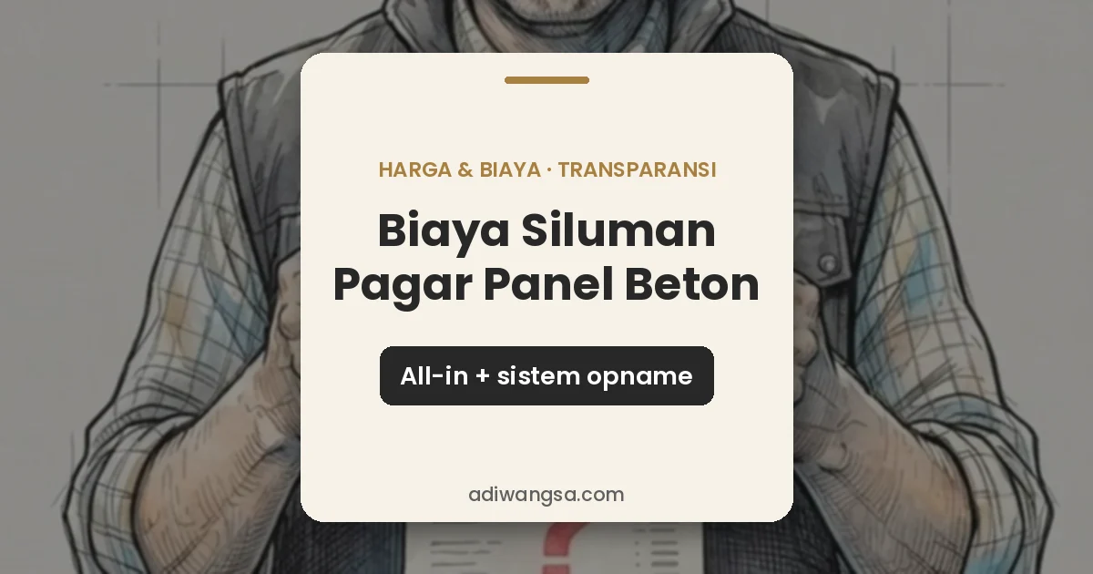 Biaya siluman pagar panel beton