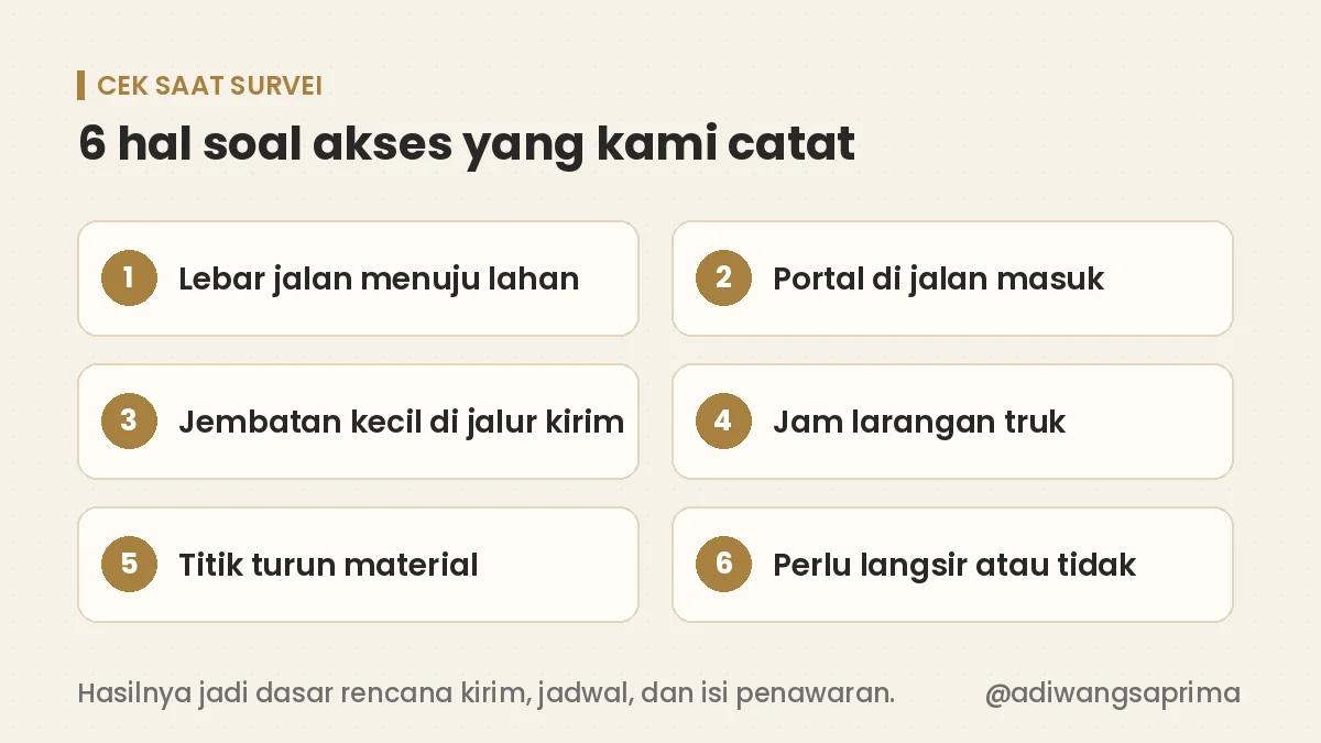Enam hal yang dicek saat survei sebelum pasang pagar panel beton