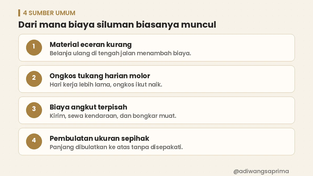 Empat sumber umum biaya siluman saat pasang pagar panel