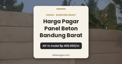 Harga pagar panel beton Bandung Barat all-in mulai Rp 400.000 per meter