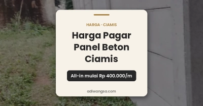 Harga pagar panel beton Ciamis all-in mulai Rp 400.000 per meter