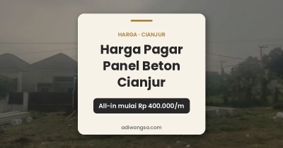 Harga pagar panel beton Cianjur all-in mulai Rp 400.000 per meter