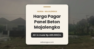 Harga pagar panel beton Majalengka all-in mulai Rp 400.000 per meter