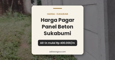 Harga pagar panel beton Sukabumi all-in mulai Rp 400.000 per meter