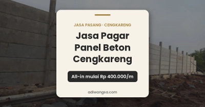 Jasa pagar panel beton Cengkareng all-in mulai Rp 400.000 per meter lari - PT Adiwangsa Prima Konstruksi