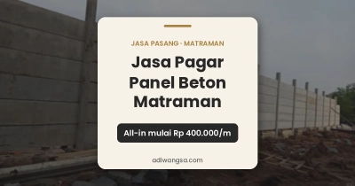 Jasa pagar panel beton Matraman all-in mulai Rp 400.000 per meter