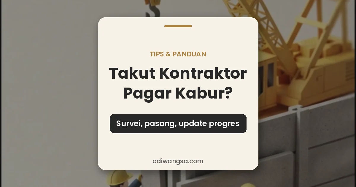 takut kontraktor pagar kabur: alur survei, pasang, dan update progres Adiwangsa