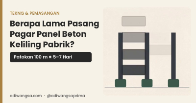 berapa lama pasang pagar panel beton keliling pabrik