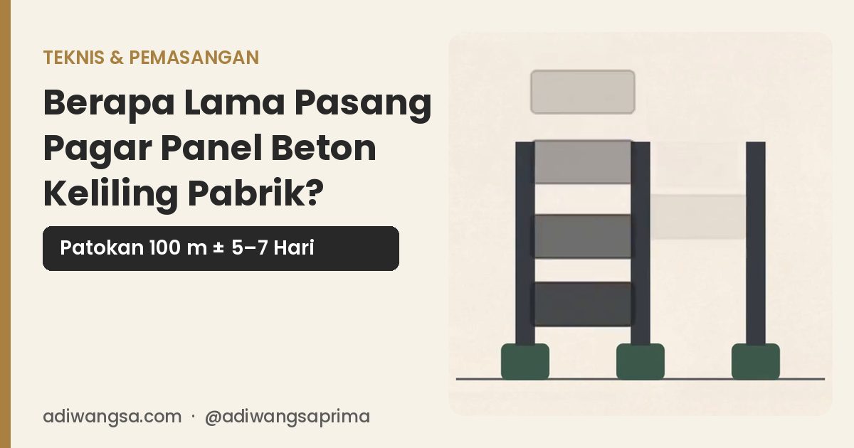 berapa lama pasang pagar panel beton keliling pabrik