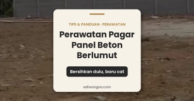Perawatan pagar panel beton berlumut: bersihkan dulu baru cat