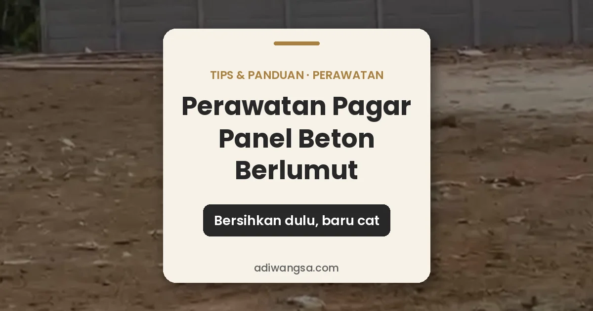 Perawatan pagar panel beton berlumut: bersihkan dulu baru cat