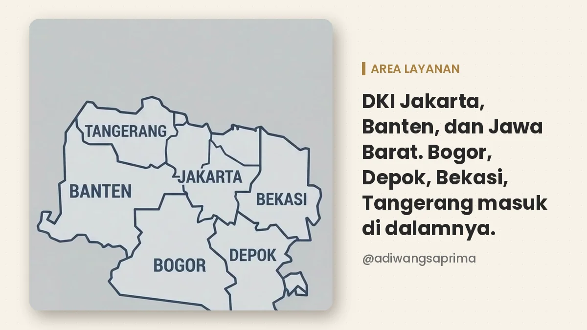 Peta area layanan DKI Jakarta Banten dan Jawa Barat